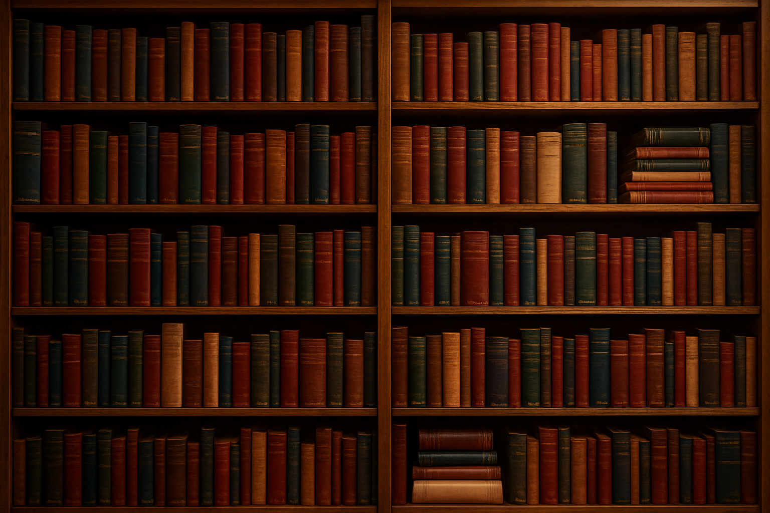 Just give me an image with a ton of books on the shelf, don't need exact titles but this is great!