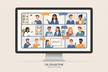 CK Collective Group Coaching Calls, max 10 people per session, 1-2 times weekly, recorded and posted to YouTube