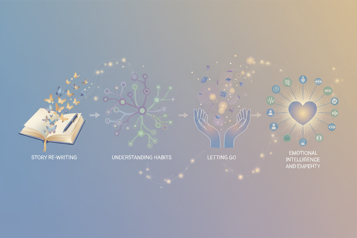 Weeks 1-4; Story Re-writing, Understanding of Habits, Letting Go, Emotional Intelligence, Awareness Empathy, Goal-Setting